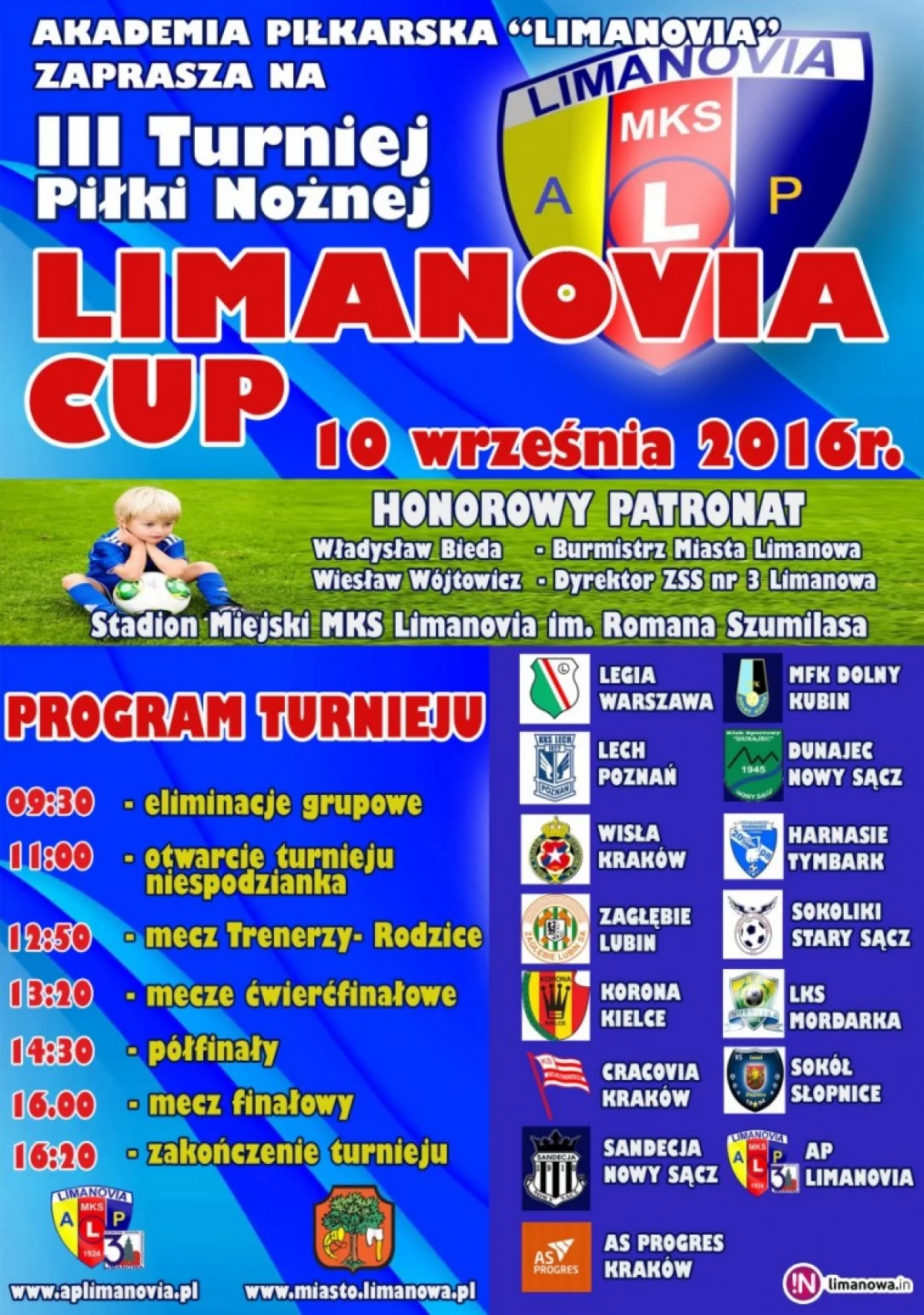 Relacja on-line III Turnieju Piłkarskiego „LIMANOVIA CUP 2016”