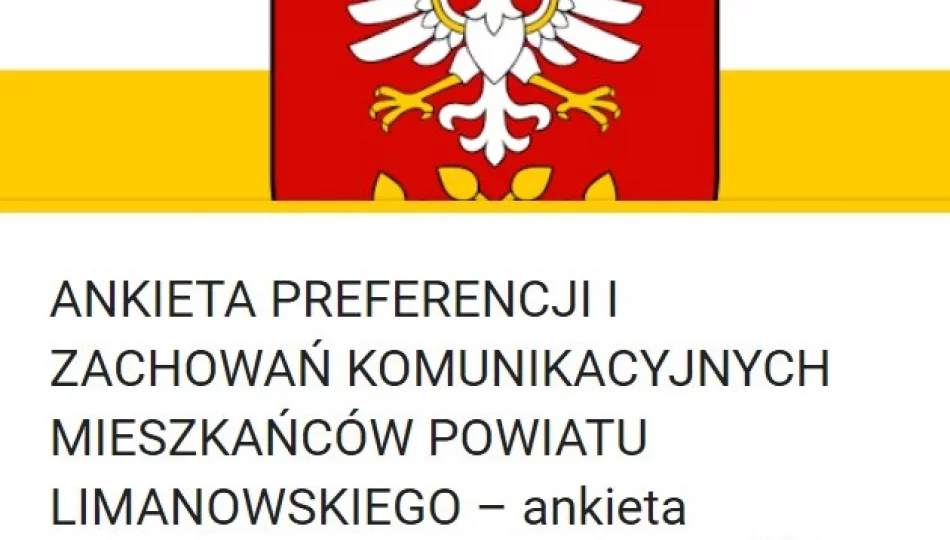 Ankieta preferencji komunikacyjnych mieszkańców powiatu limanowskiego - zdjęcie 1