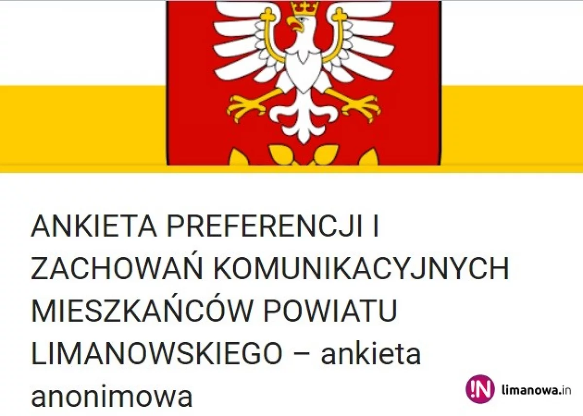 Ankieta preferencji komunikacyjnych mieszkańców powiatu limanowskiego
