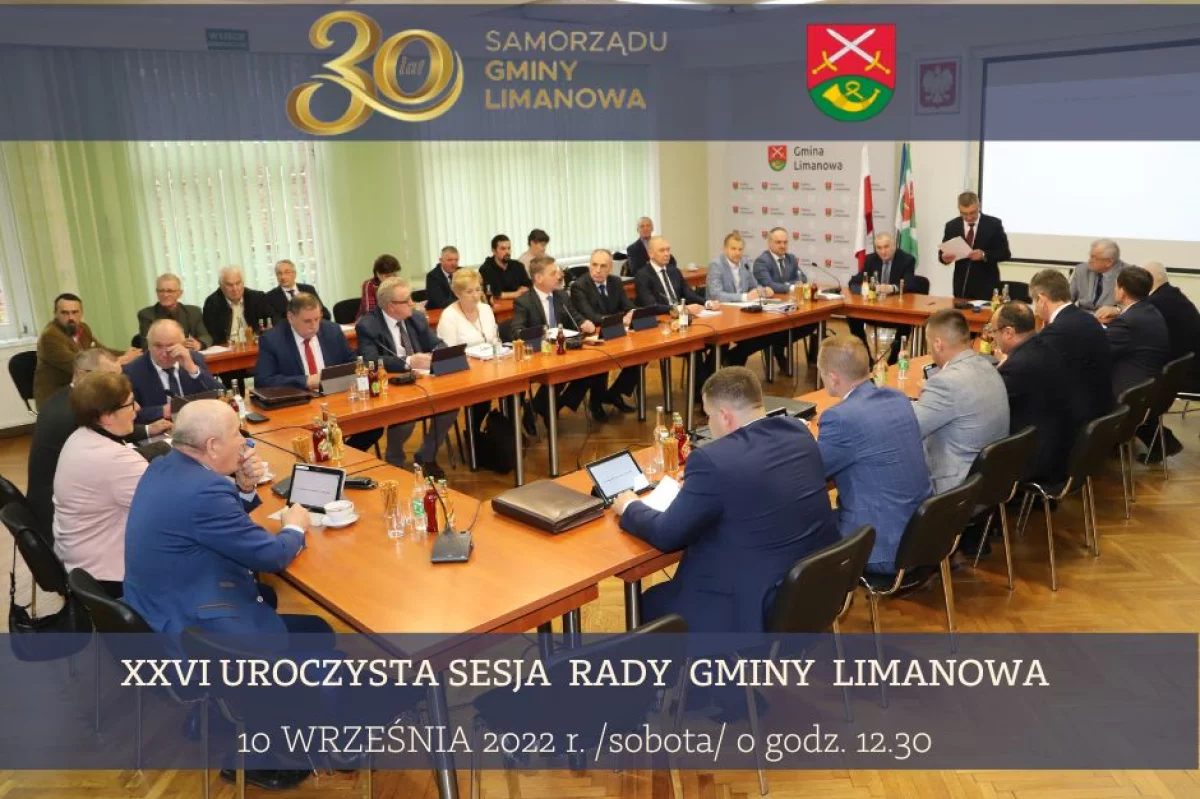 XXVI uroczysta sesja Rady Gminy Limanowa