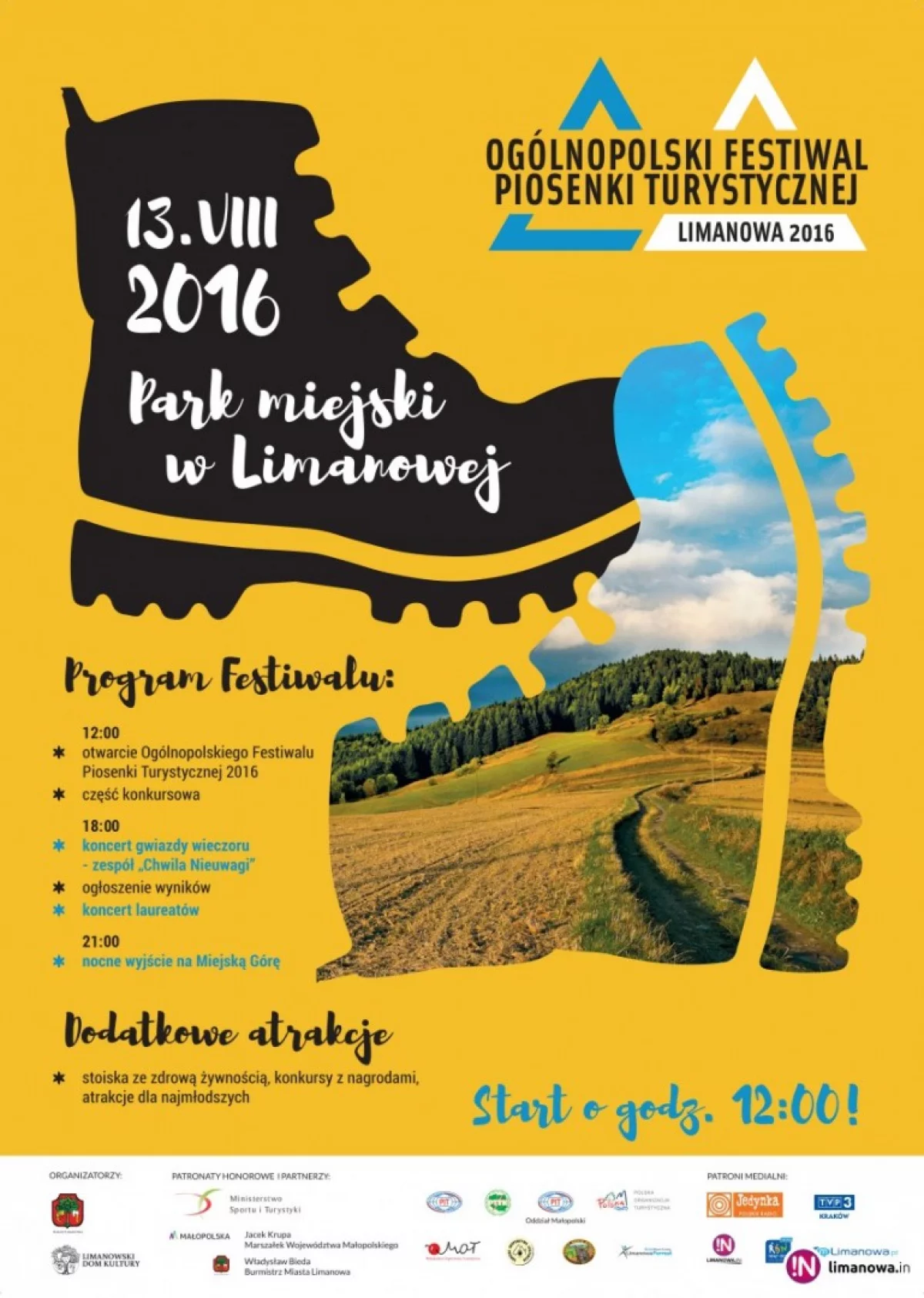 Już w sobotę 13 sierpnia  Ogólnopolski Festiwal Piosenki Turystycznej 2016!