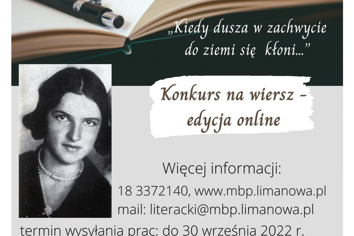 Do 30 września zgłoszenia w Konkursie poetyckim im. Zosi Smreczyńskiej