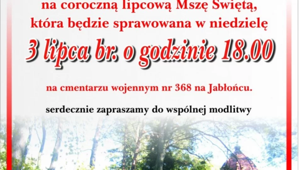 Lipcowa Eucharystia na Jabłońcu - zdjęcie 1