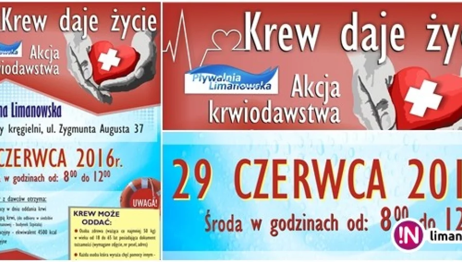 Akcja krwiodawstwa na limanowskiej pływalni! - zdjęcie 1