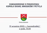 Posiedzenie Komisji Skarg, Wniosków i Petycji Rady Gminy Limanowa - 19.09.2022 - zdjęcie główne