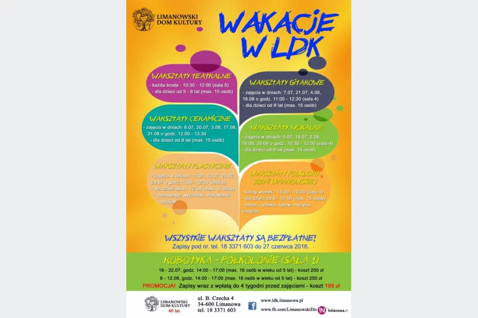 WAKACJE 2016 - zapisz się na warsztaty! - zdjęcie 2