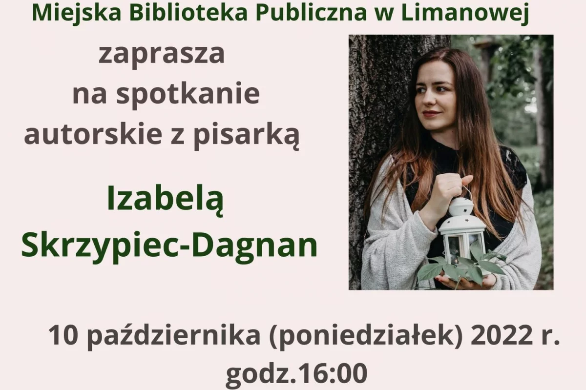 Spotkanie autorskie z Izabelą Skrzypiec-Dagnan w MBP w Limanowej