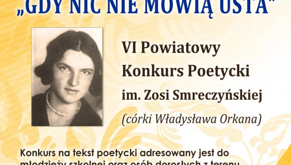 Konkurs poetycki „Gdy nic nie mówią usta” - zdjęcie 1