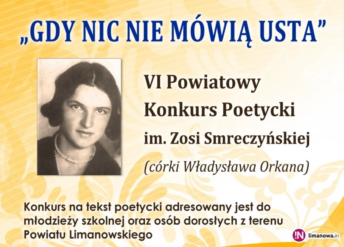 Konkurs poetycki „Gdy nic nie mówią usta”