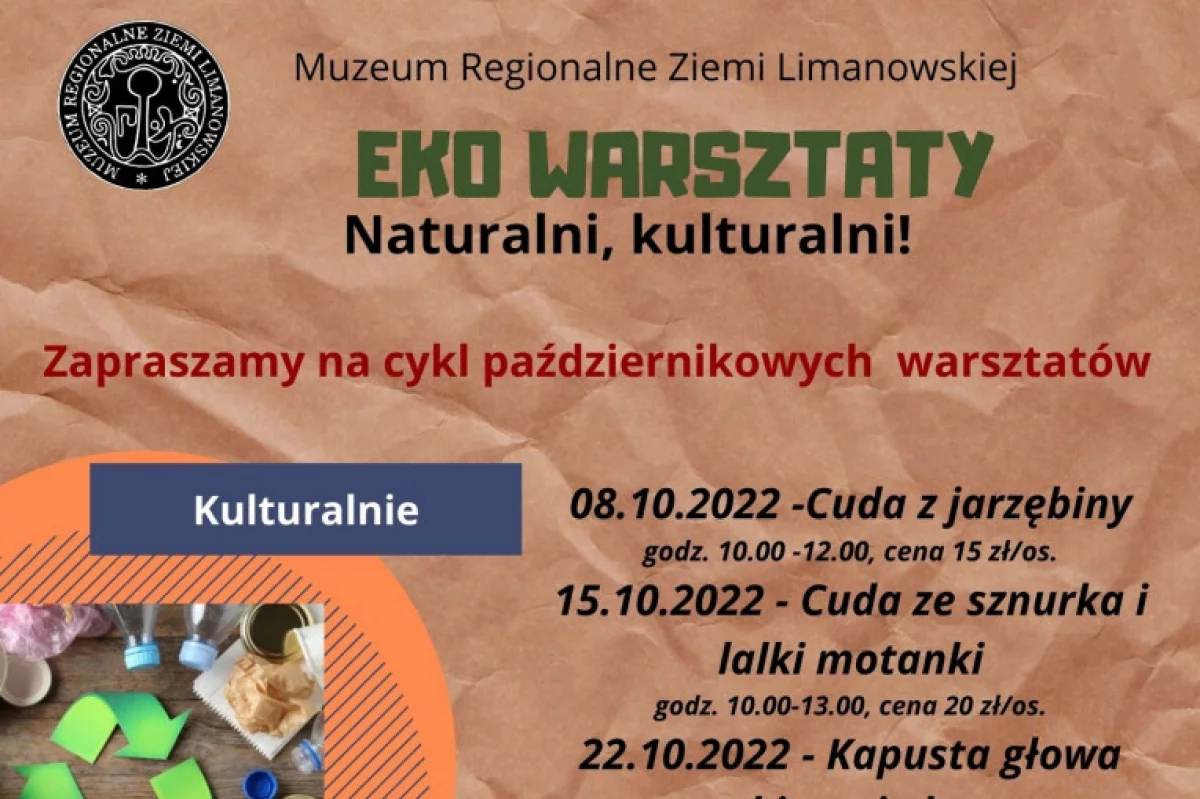 Październikowy cykl EKO WARSZTATÓW w Muzeum Regionalnym Ziemi Limanowskiej