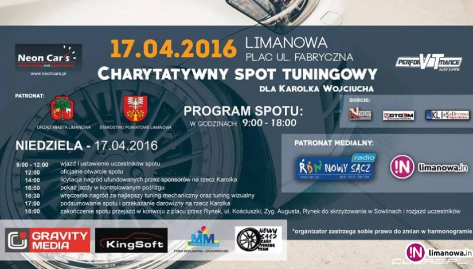 Charytatywny spot tuningowy Limanowa 2016 dla Karolka Wojciucha - zdjęcie 1