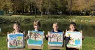 Przedszkolaki z Miejskiego Przedszkola nr 1 wzięły udział w „Jesiennym plenerze malarskim” - zdjęcie 3