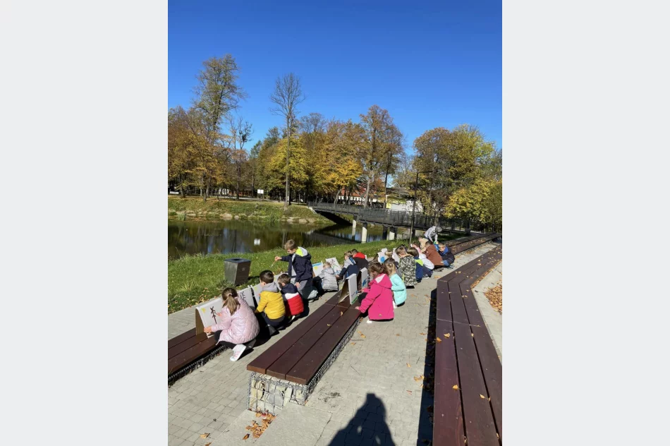 Przedszkolaki z Miejskiego Przedszkola nr 1 wzięły udział w „Jesiennym plenerze malarskim” - zdjęcie 8