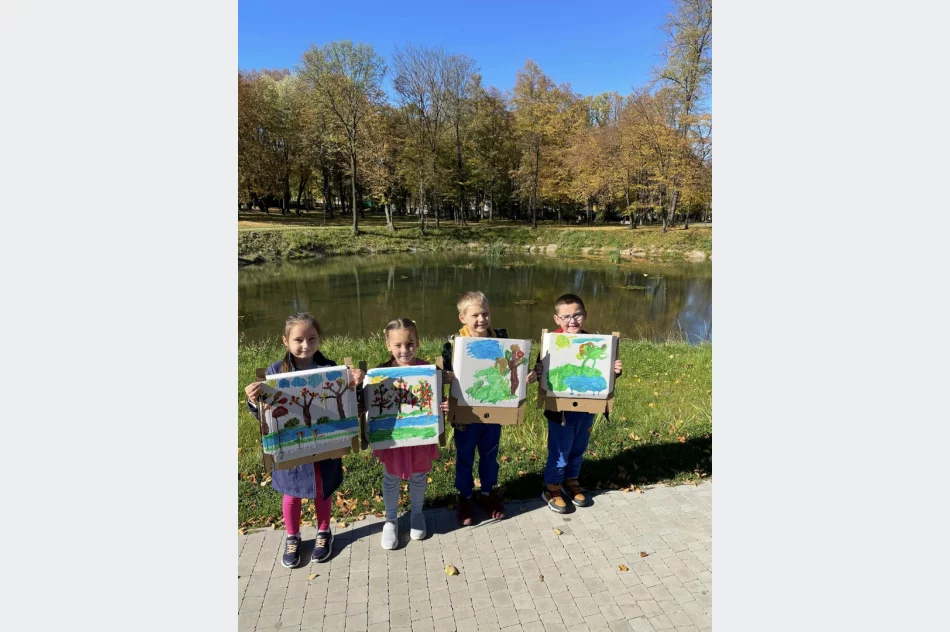 Przedszkolaki z Miejskiego Przedszkola nr 1 wzięły udział w „Jesiennym plenerze malarskim” - zdjęcie 9