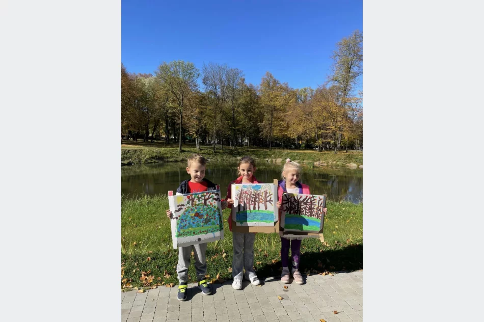 Przedszkolaki z Miejskiego Przedszkola nr 1 wzięły udział w „Jesiennym plenerze malarskim” - zdjęcie 15