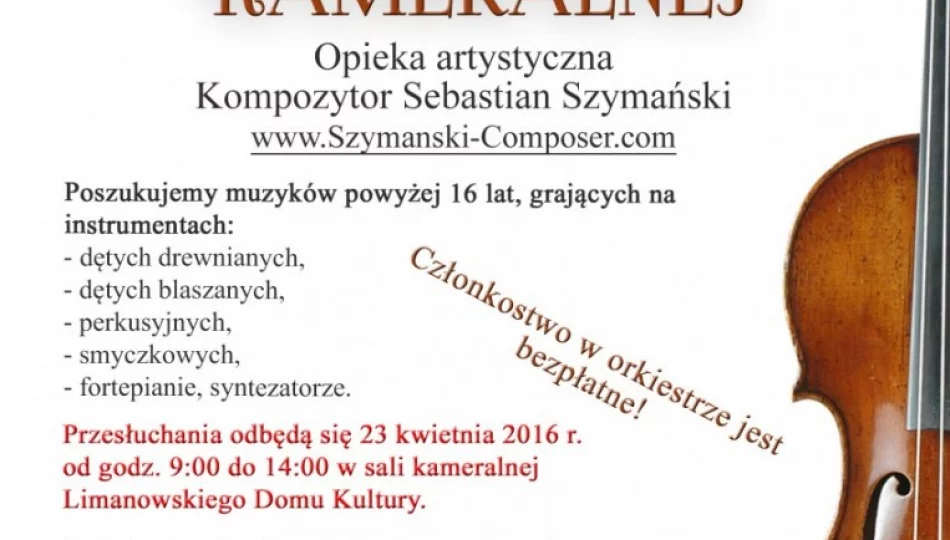 Limanowska Orkiestra Kameralna - rusza nowy projekt muzyczny - zdjęcie 1