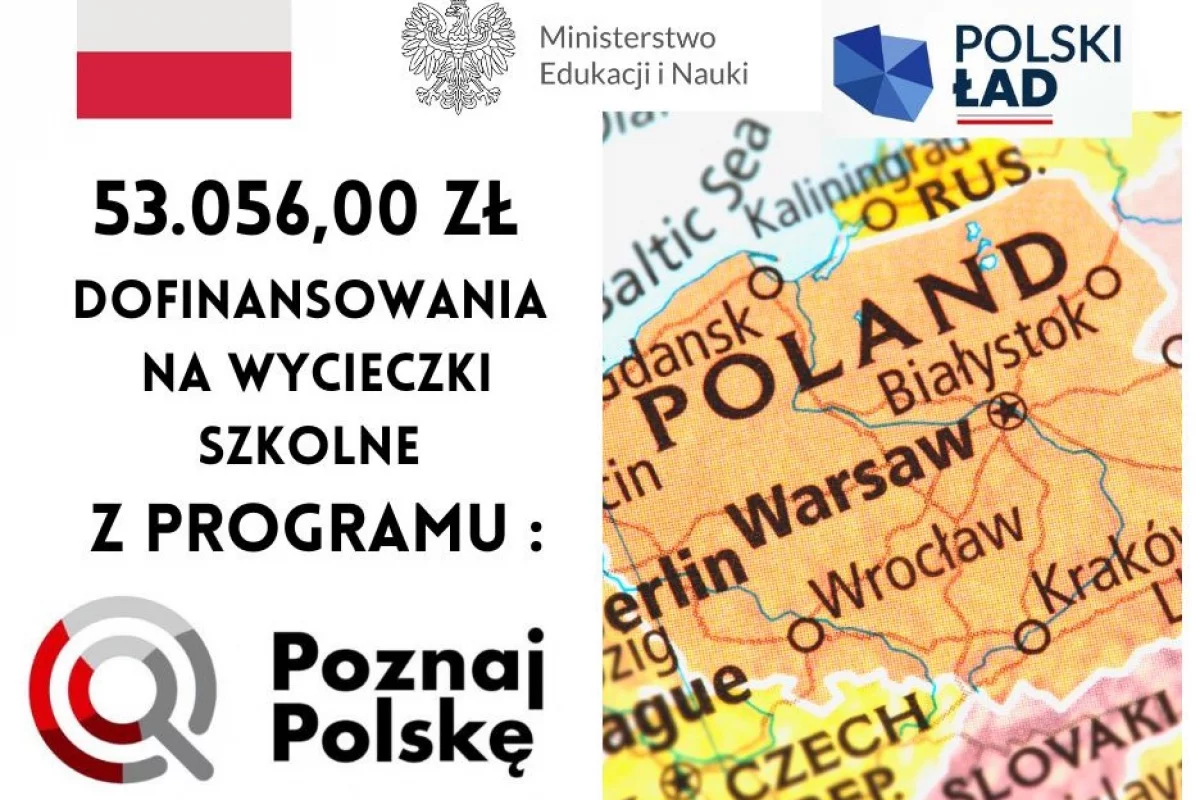 Dofinansowanie do wycieczek szkolnych w ramach programu pn. „Poznaj Polskę”