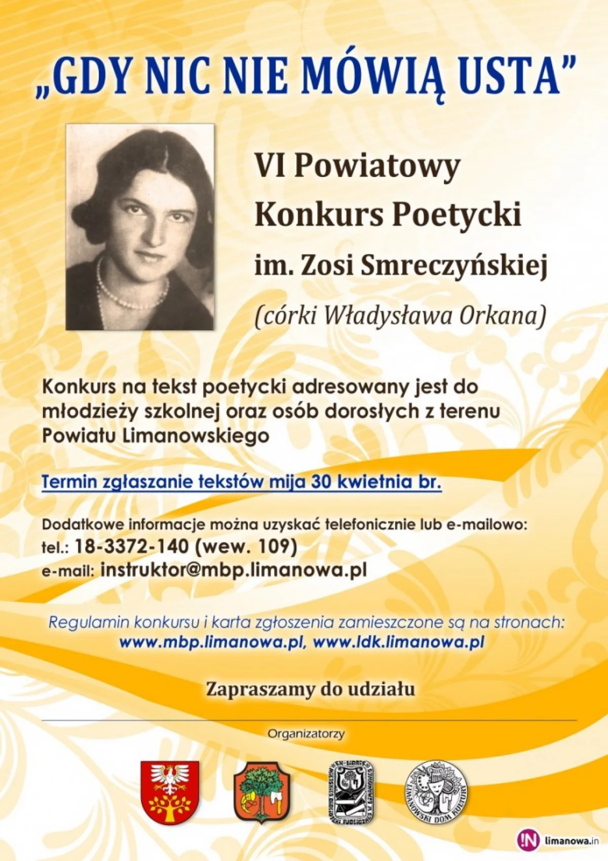 „Gdy nic nie mówią usta” – konkurs ogłoszony