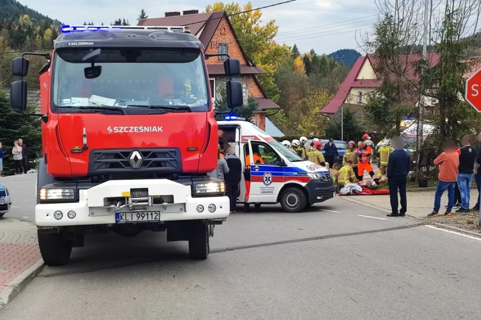 Zderzenie 3 aut, droga zablokowana - zdjęcie 5