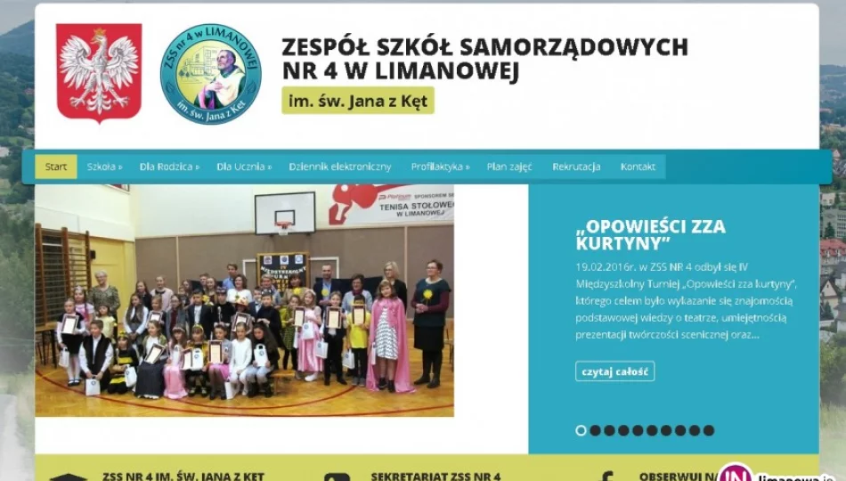 Nowa witryna Zespołu Szkół Samorządowych Nr 4 w Limanowej - zdjęcie 1