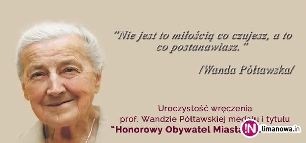 Zapraszamy na spotkanie z prof. Wandą Półtawską