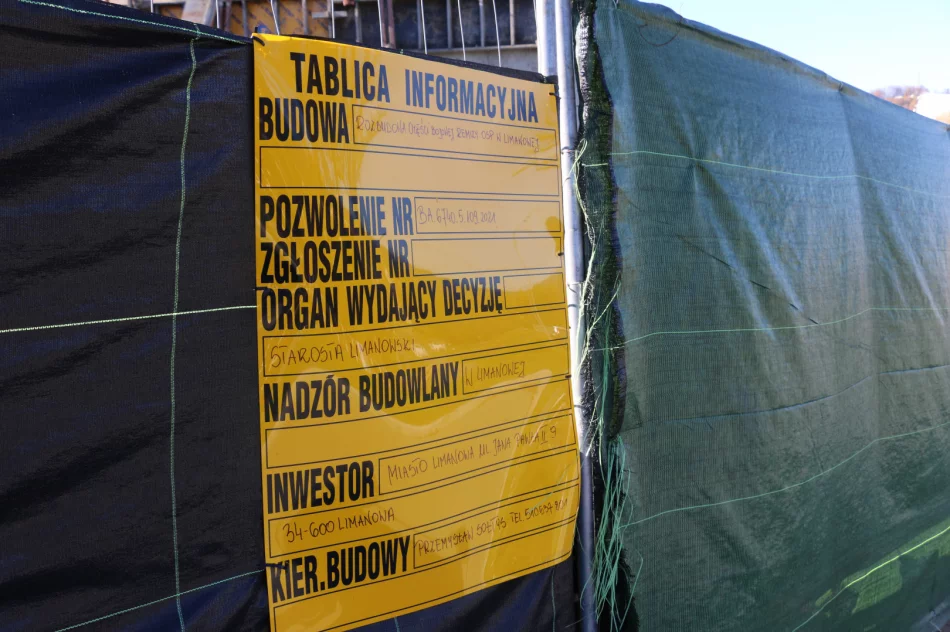 Trwa pierwszy etap prac związanych z rozbudową remizy OSP Limanowa - zdjęcie 4