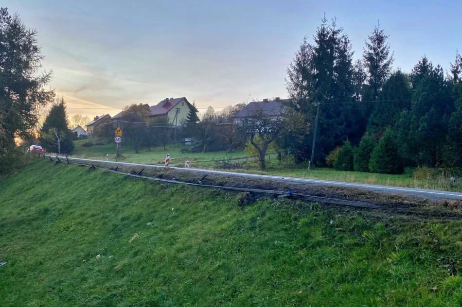 Pojazd wypadł z jezdni i uderzył w bariery - zdjęcie 5