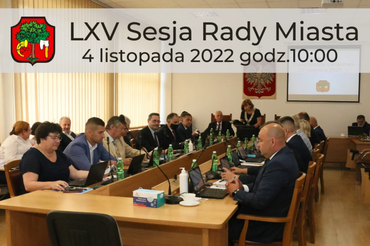 Sesja Rady Miasta Limanowa - 4 listopada godz.10:00