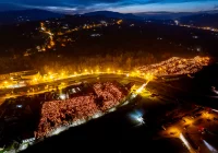 Cmentarze w Limanowej z lotu ptaka w uroczystość Wszystkich Świętych - zdjęcie główne