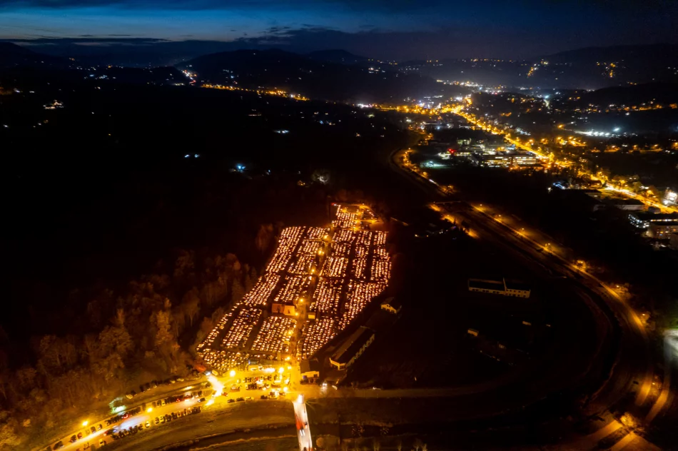 Cmentarze w Limanowej z lotu ptaka w uroczystość Wszystkich Świętych - zdjęcie 3