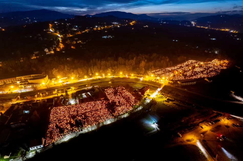 Cmentarze w Limanowej z lotu ptaka w uroczystość Wszystkich Świętych - zdjęcie 10