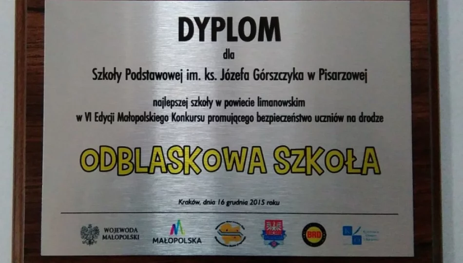 Szkoła z Pisarzowej najlepszą odblaskową podstawówka w powiecie limanowskim - zdjęcie 1