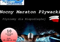 „Płyniemy dla Niepodległej” – NOCNY MARATON PŁYWACKI na Pływalni Limanowskiej - zdjęcie główne