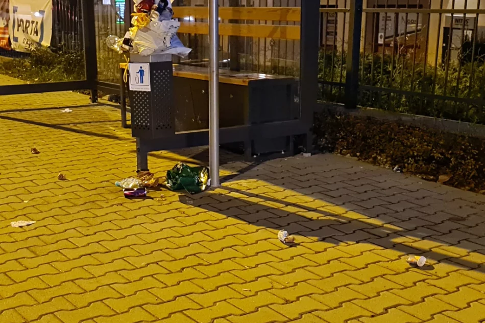 Przystanki toną w śmieciach. Burmistrz: "kosze są do... wyrzucania biletów" - zdjęcie 8
