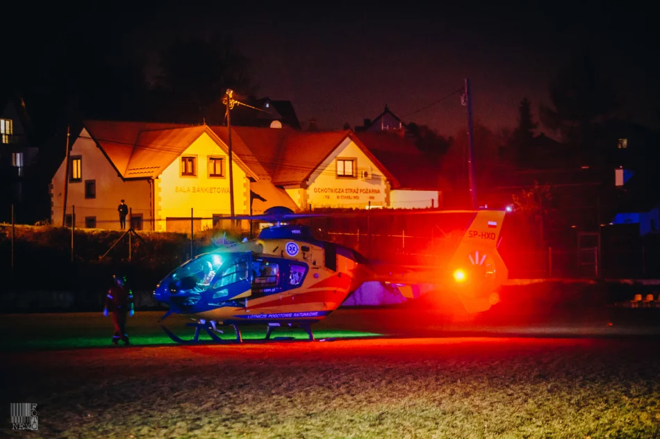 Upadek z wysokości, na pomoc LPR - zdjęcie 4