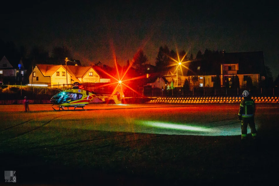 Upadek z wysokości, na pomoc LPR - zdjęcie 8