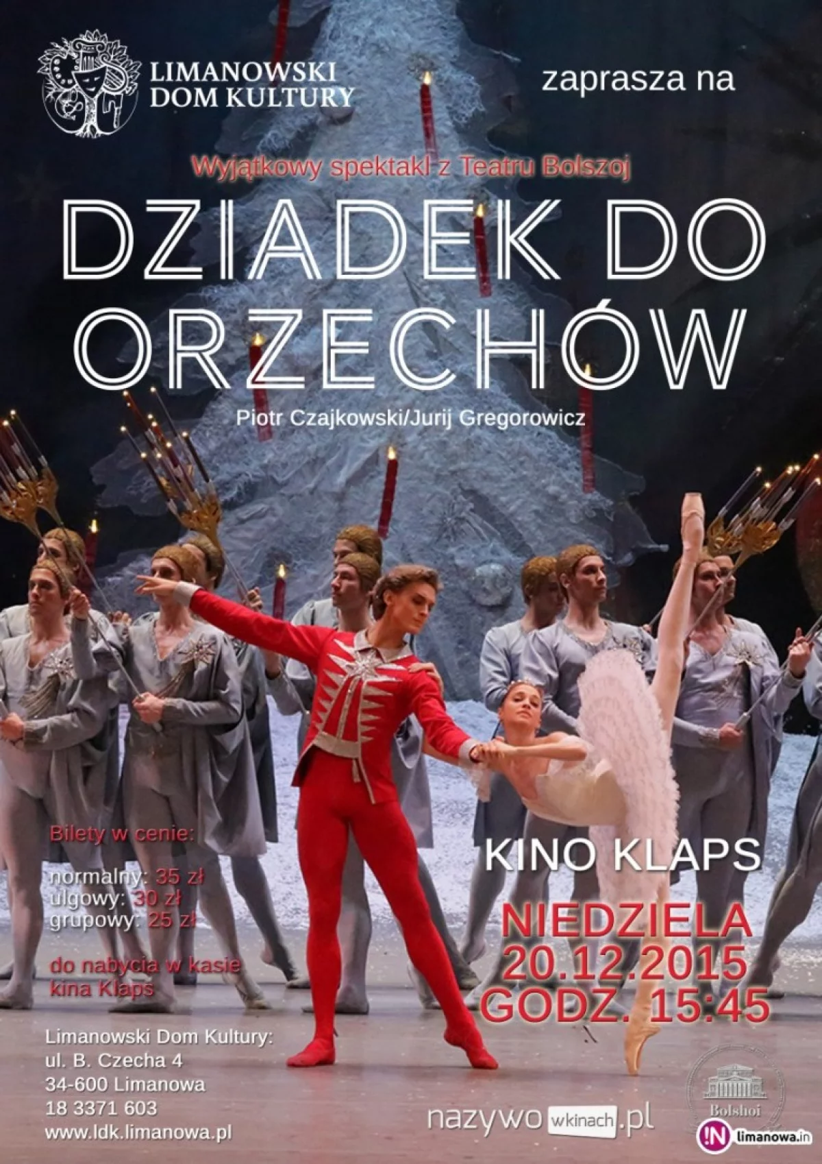 „DZIADEK DO ORZECHÓW” - retransmisja baletu z Moskwy 20 grudnia w kinie Klaps!