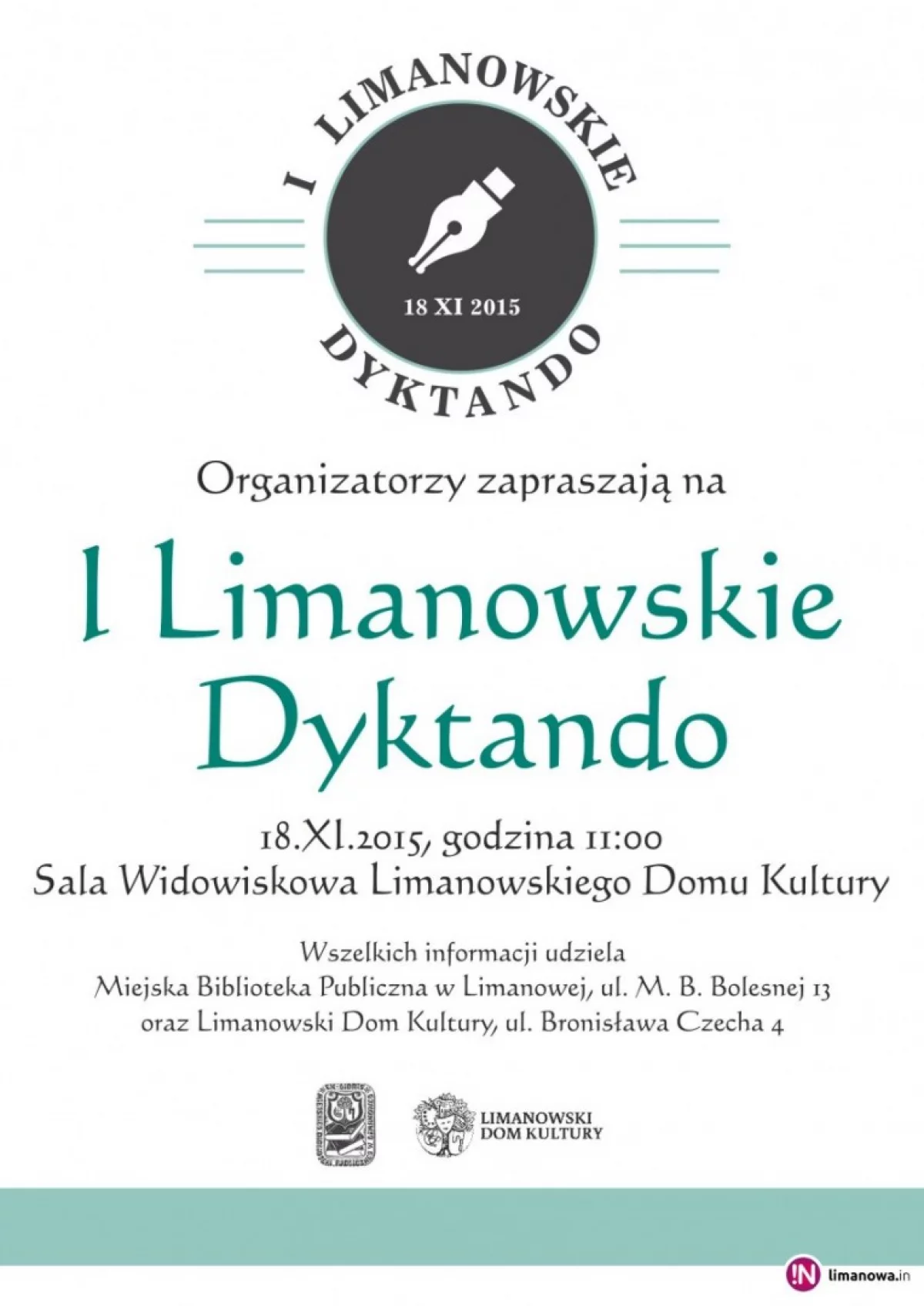 I Limanowskie Dyktando - jutro poznamy limanowskich mistrzów ortografii