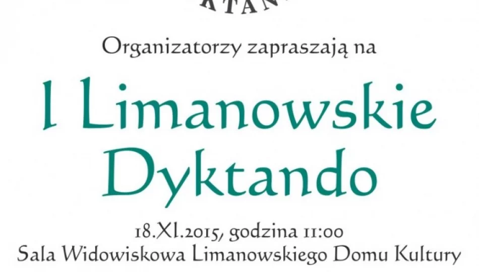 I Limanowskie Dyktando - jutro poznamy limanowskich mistrzów ortografii - zdjęcie 1