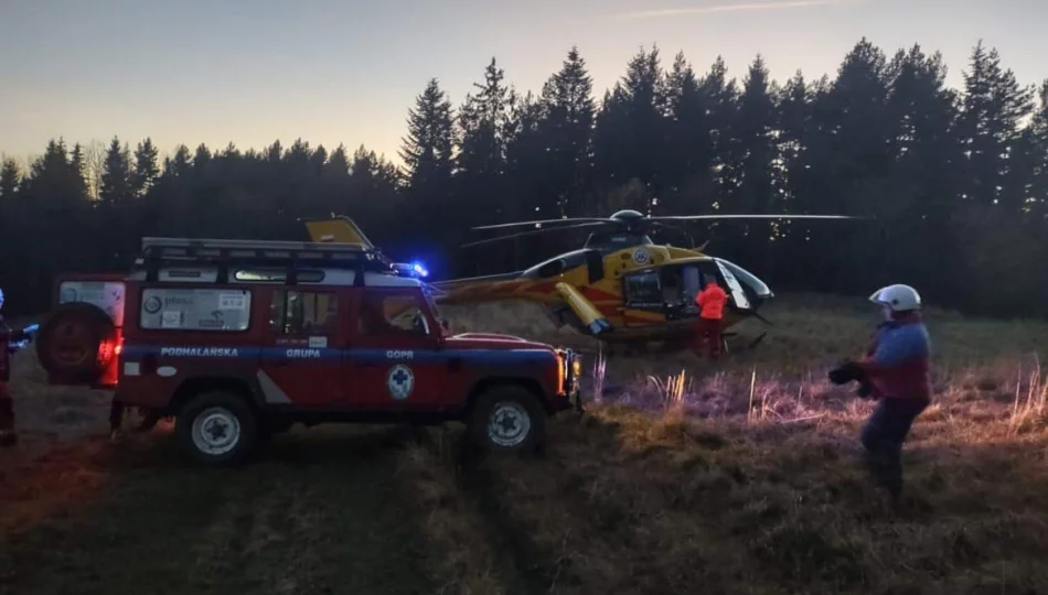 Wypadek w górach na crossie. Na pomoc GOPR i LPR - zdjęcie 1