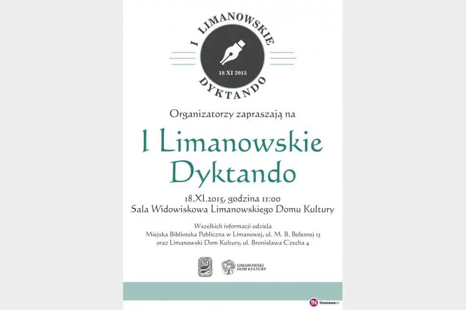 I Limanowskie Dyktando – zgłoszenia trwają do 20 października ! - zdjęcie 2