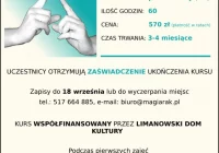 Kurs Polskiego Języka Migowego w Limanowskim Domu Kultury - zdjęcie główne