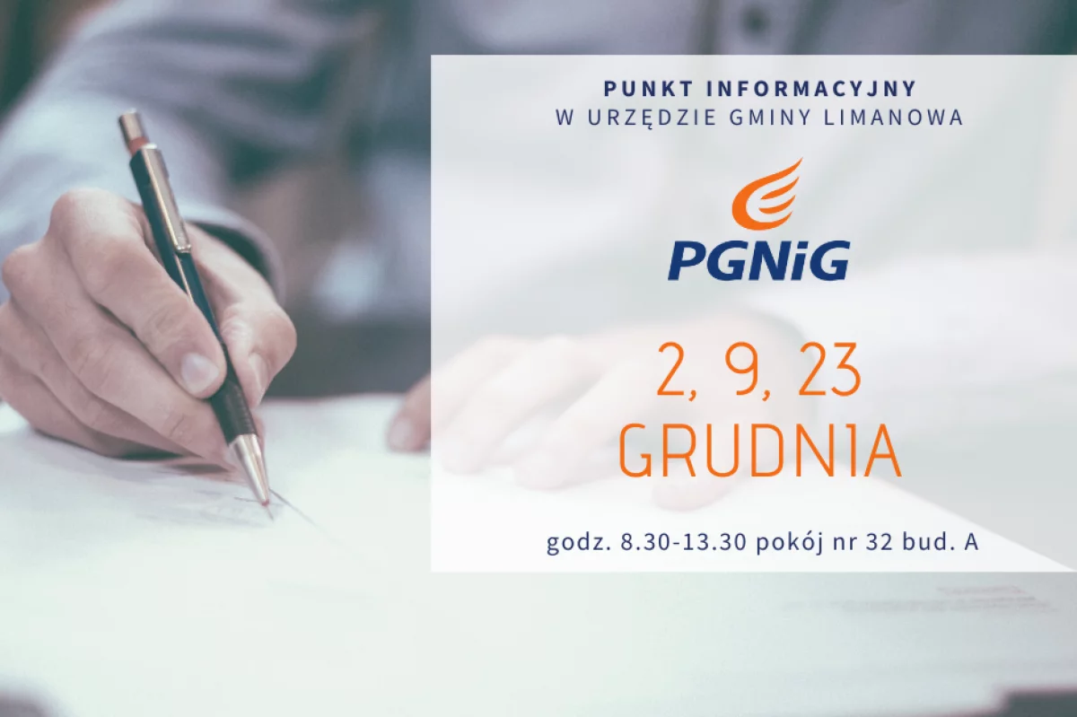 Dyżury doradcy PGNiG w grudniu 2022