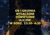 Od 1 grudnia wyłączone zostanie oświetlenie uliczne w godz. od 23:30 do 4:30 - zdjęcie główne