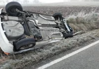 Dachowanie samochodu, kierująca pouczona - zdjęcie główne