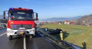 Dachowanie przerwało strażackie ćwiczenia - zdjęcie 5