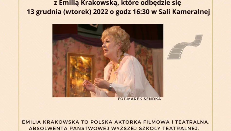 Spotkanie z jedną z najwybitniejszych polskich aktorek – Emilią Krakowską w limanowskiej bibliotece - zdjęcie 1