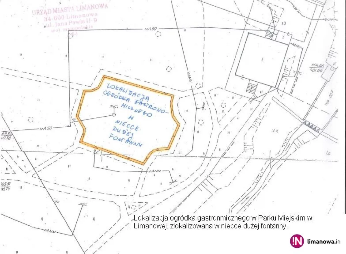 Przetarg na dzierżawe terenu pod ogródek piwny w Parku Miejskim w Limanowej