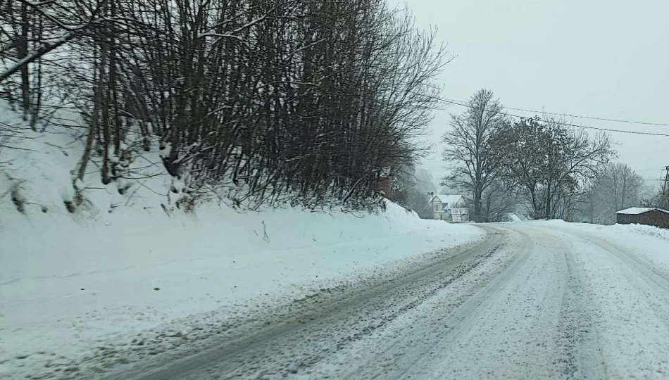 Trudne warunki na drogach Limanowszczyzny - zdjęcie 1