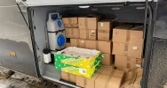 Świąteczny transport z pomocą humanitarną dotarł do Truskawca - zdjęcie 2